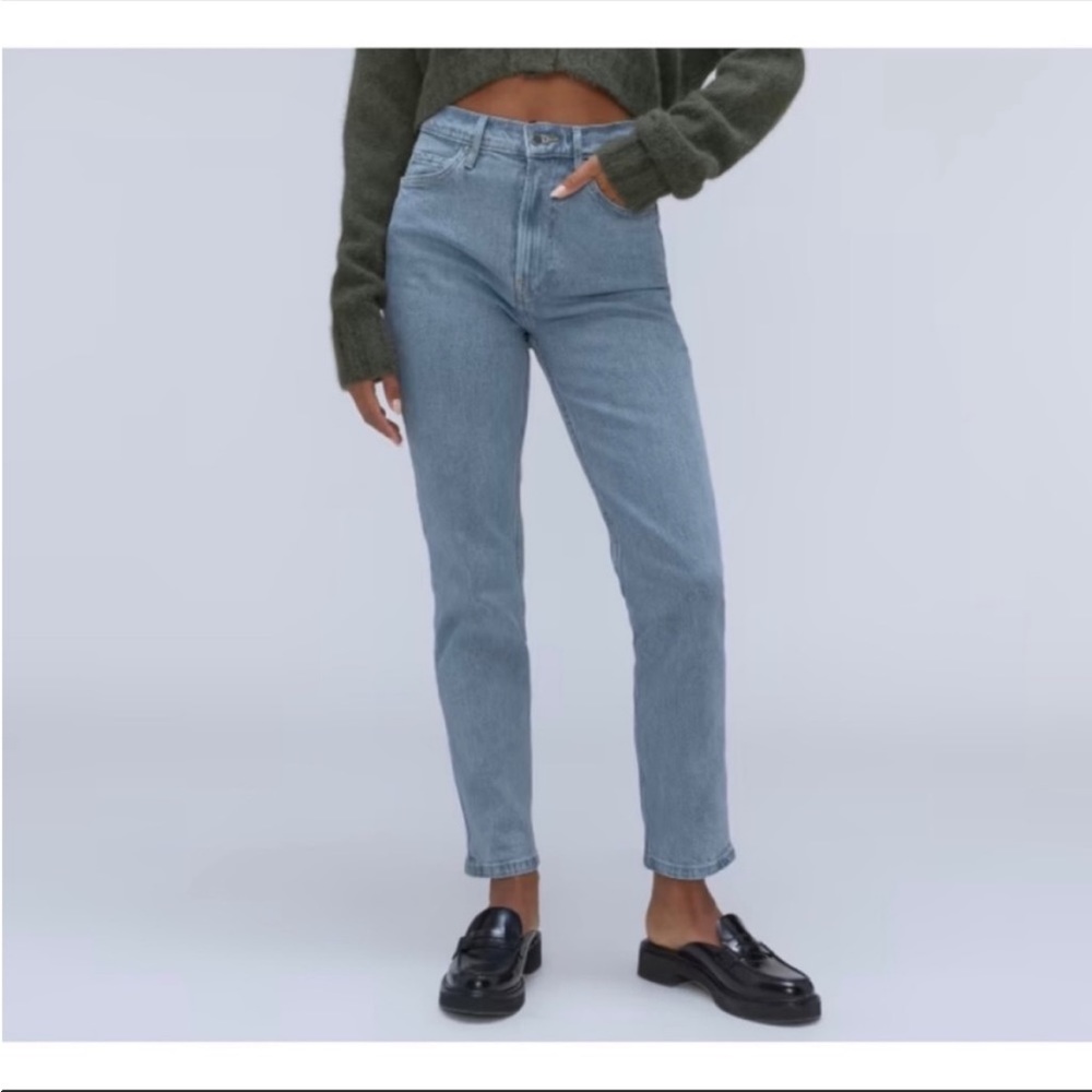 EVERLANE high waist straight jeans
